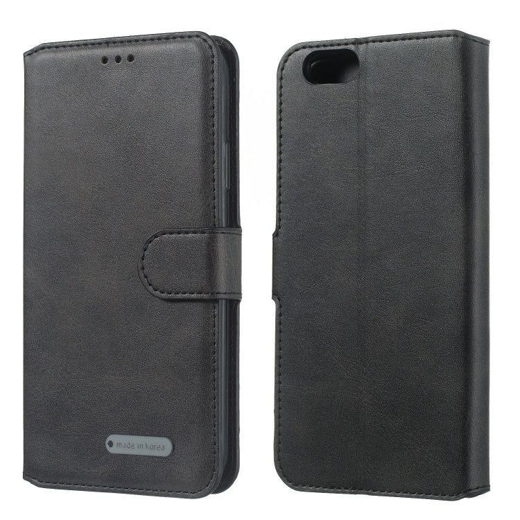 For OPPO A59 / F1s Solid Color Buckle Horizontal Flip Leather Case with Wallet & Holder & Card Slots