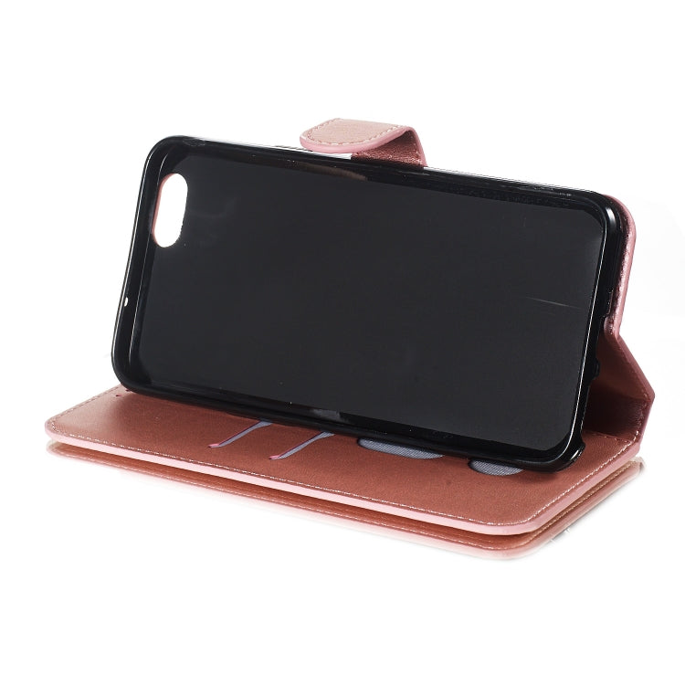 For OPPO A59 / F1s Solid Color Buckle Horizontal Flip Leather Case with Wallet & Holder & Card Slots