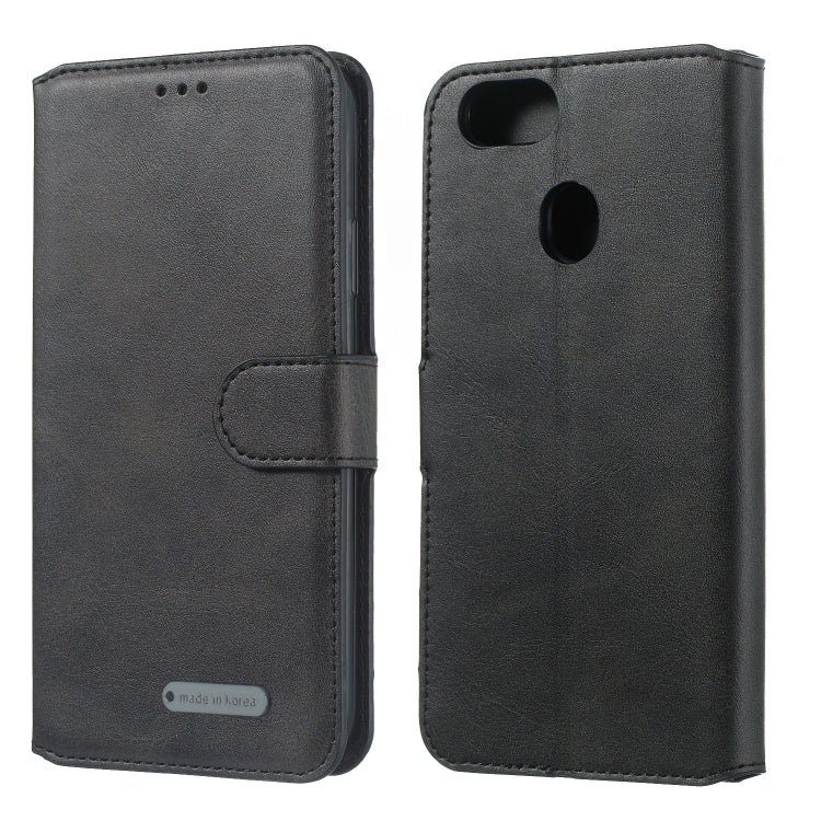 For OPPO A73 / F5 Solid Color Buckle Horizontal Flip Leather Case with Wallet & Holder & Card Slots