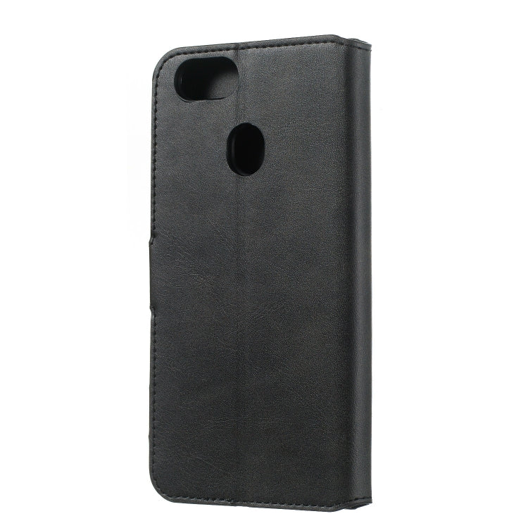 For OPPO A73 / F5 Solid Color Buckle Horizontal Flip Leather Case with Wallet & Holder & Card Slots