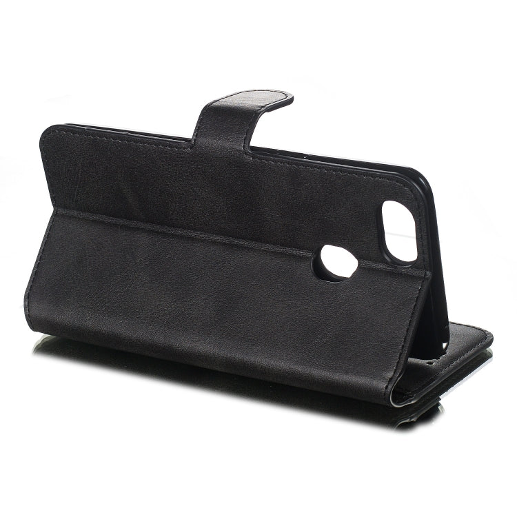 For OPPO A73 / F5 Solid Color Buckle Horizontal Flip Leather Case with Wallet & Holder & Card Slots