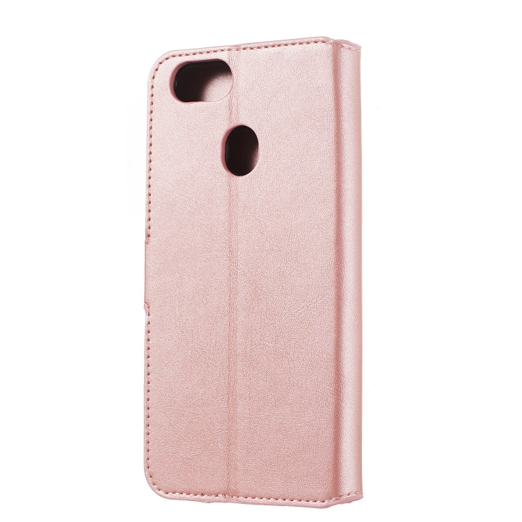 For OPPO A73 / F5 Solid Color Buckle Horizontal Flip Leather Case with Wallet & Holder & Card Slots