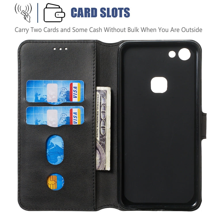 For Vivo Y83 Solid Color Buckle Horizontal Flip Leather Case with Wallet & Holder & Card Slots