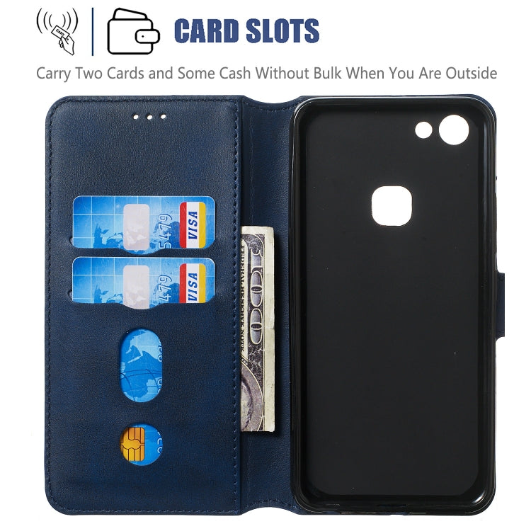 For Vivo Y83 Solid Color Buckle Horizontal Flip Leather Case with Wallet & Holder & Card Slots