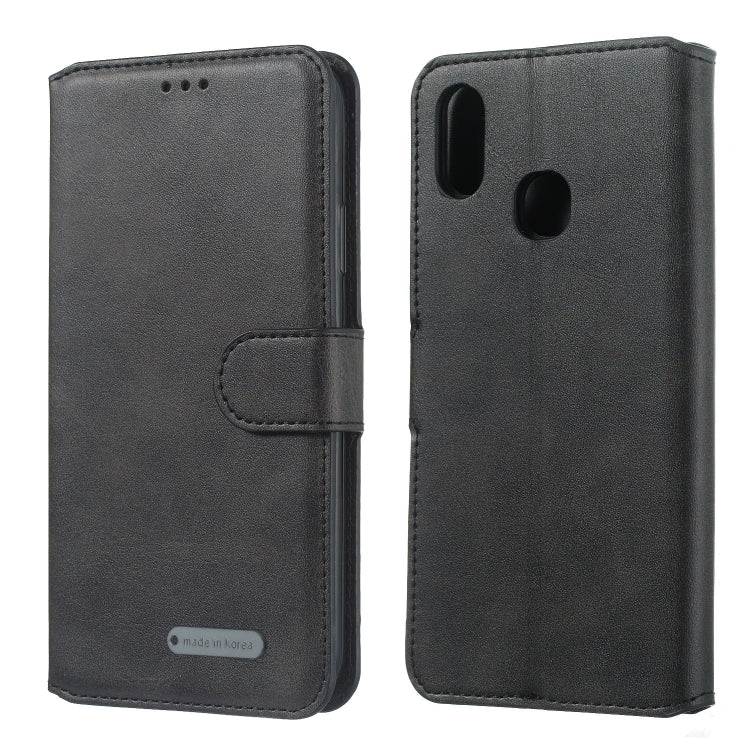 For Vivo Y91i / Y93 / Y95 Solid Color Buckle Horizontal Flip Leather Case with Wallet & Holder & Card Slots