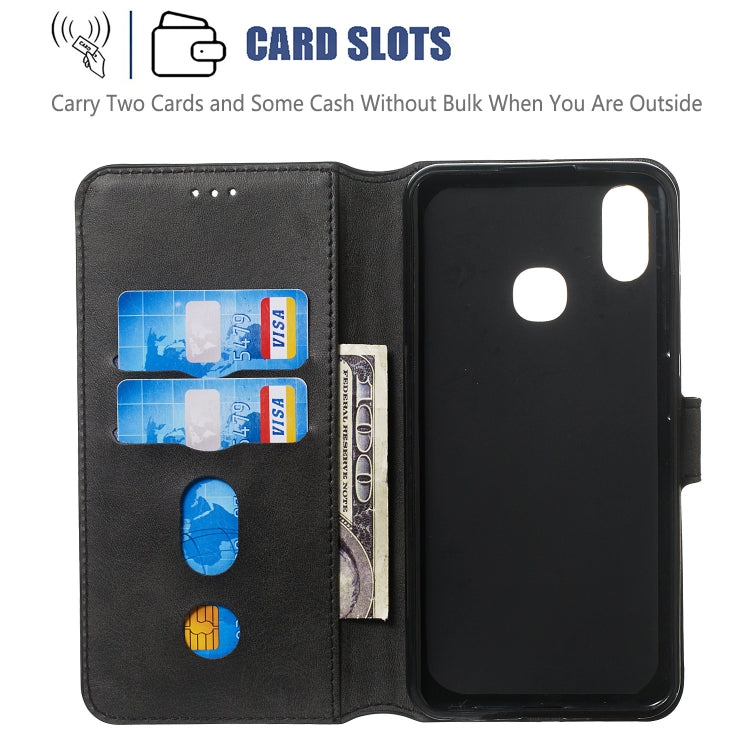 For Vivo Y91i / Y93 / Y95 Solid Color Buckle Horizontal Flip Leather Case with Wallet & Holder & Card Slots