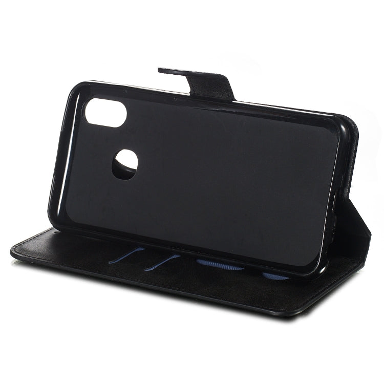 For Vivo Y91i / Y93 / Y95 Solid Color Buckle Horizontal Flip Leather Case with Wallet & Holder & Card Slots