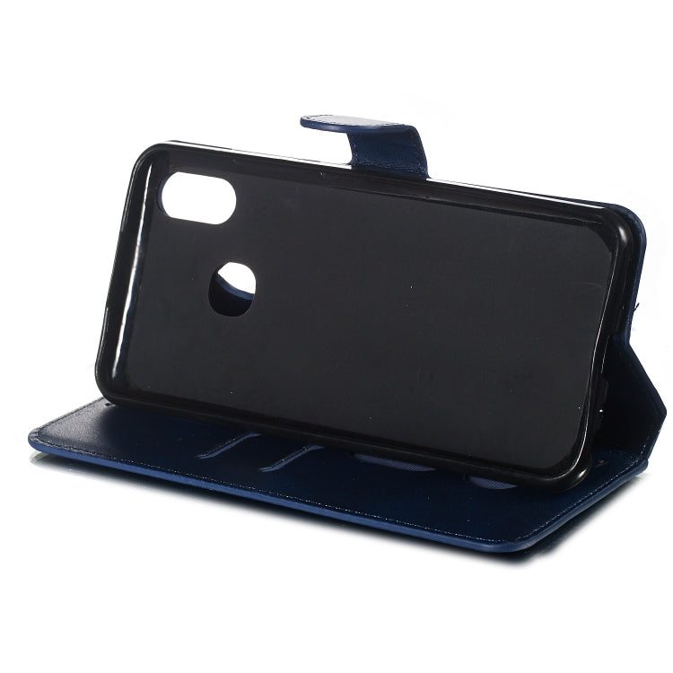 For Vivo Y91i / Y93 / Y95 Solid Color Buckle Horizontal Flip Leather Case with Wallet & Holder & Card Slots