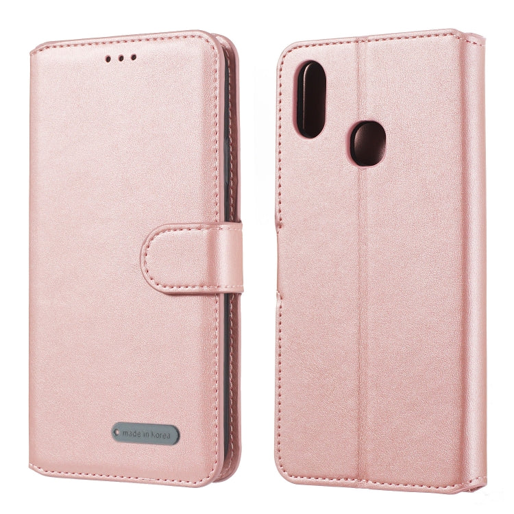 For Vivo Y91i / Y93 / Y95 Solid Color Buckle Horizontal Flip Leather Case with Wallet & Holder & Card Slots