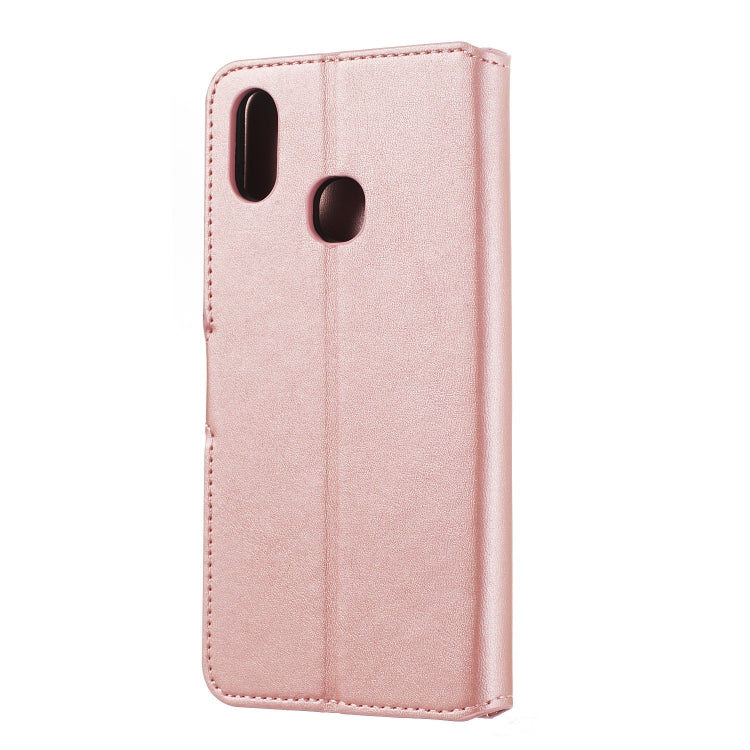 For Vivo Y91i / Y93 / Y95 Solid Color Buckle Horizontal Flip Leather Case with Wallet & Holder & Card Slots