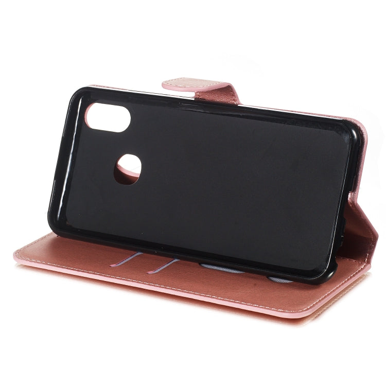 For Vivo Y91i / Y93 / Y95 Solid Color Buckle Horizontal Flip Leather Case with Wallet & Holder & Card Slots