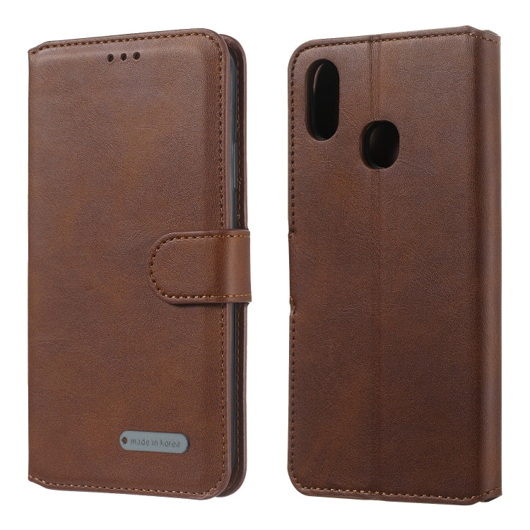 For Vivo Y91i / Y93 / Y95 Solid Color Buckle Horizontal Flip Leather Case with Wallet & Holder & Card Slots