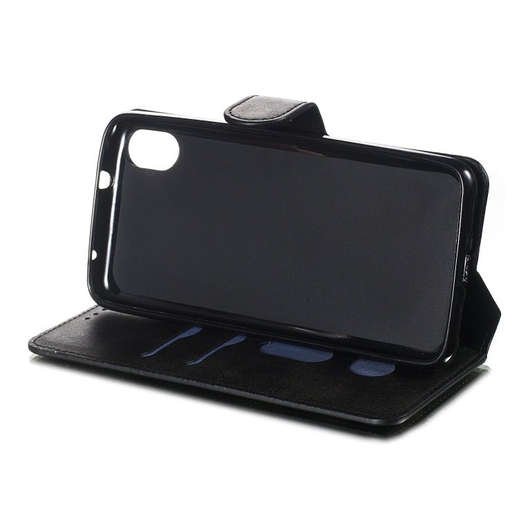 For Xiaomi Redmi 7A Solid Color Buckle Horizontal Flip Leather Case with Wallet & Holder & Card Slots