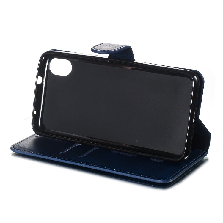 For Xiaomi Redmi 7A Solid Color Buckle Horizontal Flip Leather Case with Wallet & Holder & Card Slots