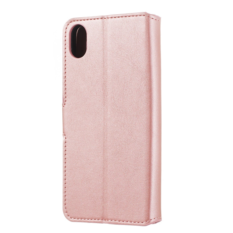 For Xiaomi Redmi 7A Solid Color Buckle Horizontal Flip Leather Case with Wallet & Holder & Card Slots