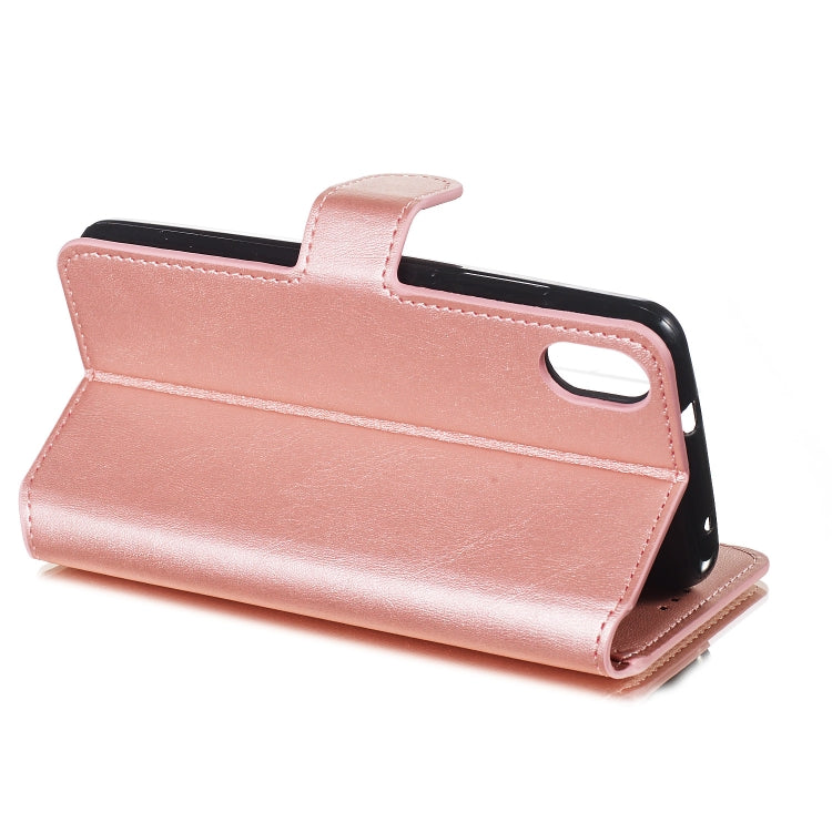 For Xiaomi Redmi 7A Solid Color Buckle Horizontal Flip Leather Case with Wallet & Holder & Card Slots