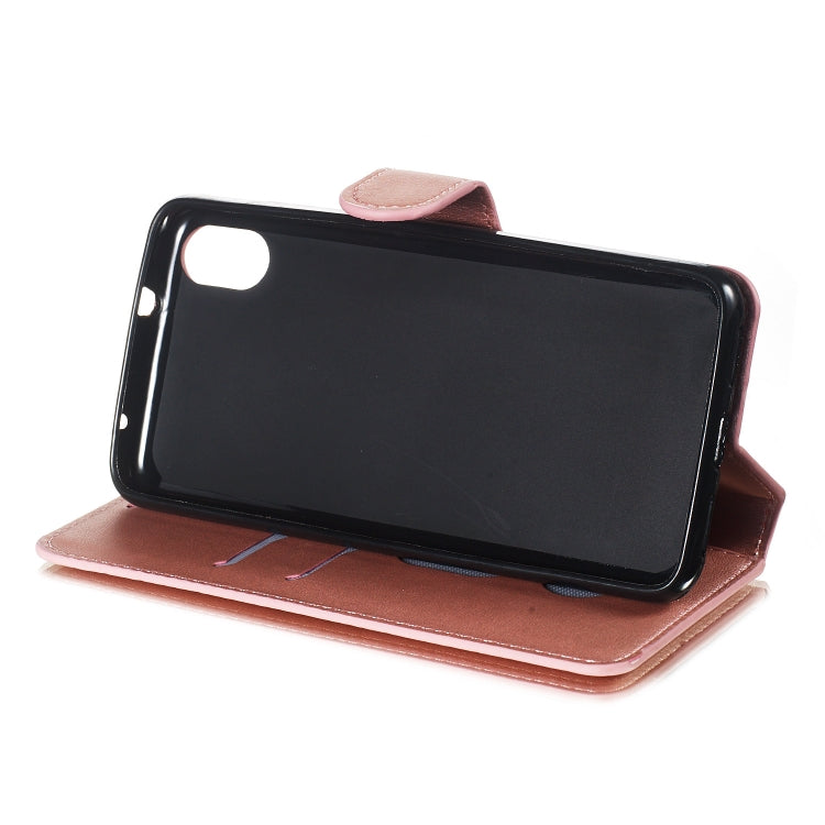 For Xiaomi Redmi 7A Solid Color Buckle Horizontal Flip Leather Case with Wallet & Holder & Card Slots