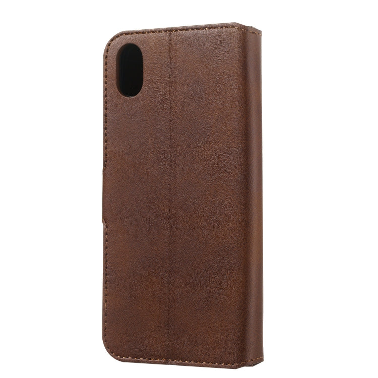 For Xiaomi Redmi 7A Solid Color Buckle Horizontal Flip Leather Case with Wallet & Holder & Card Slots