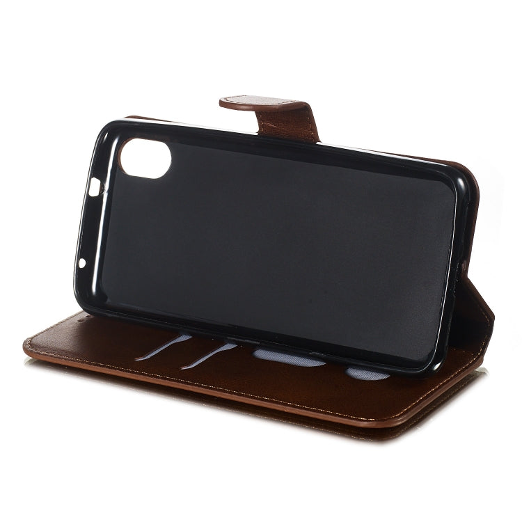 For Xiaomi Redmi 7A Solid Color Buckle Horizontal Flip Leather Case with Wallet & Holder & Card Slots