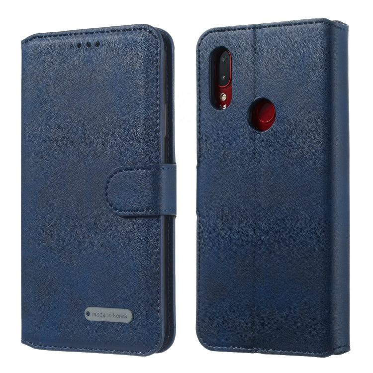 For Xiaomi Redmi 7 / Y3 Solid Color Buckle Horizontal Flip Leather Case with Wallet & Holder & Card Slots