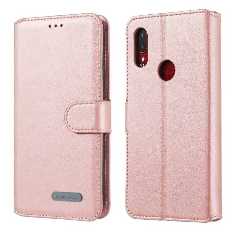 For Xiaomi Redmi 7 / Y3 Solid Color Buckle Horizontal Flip Leather Case with Wallet & Holder & Card Slots