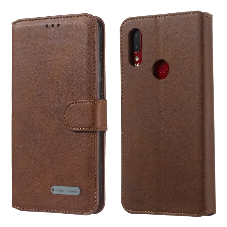 For Xiaomi Redmi 7 / Y3 Solid Color Buckle Horizontal Flip Leather Case with Wallet & Holder & Card Slots