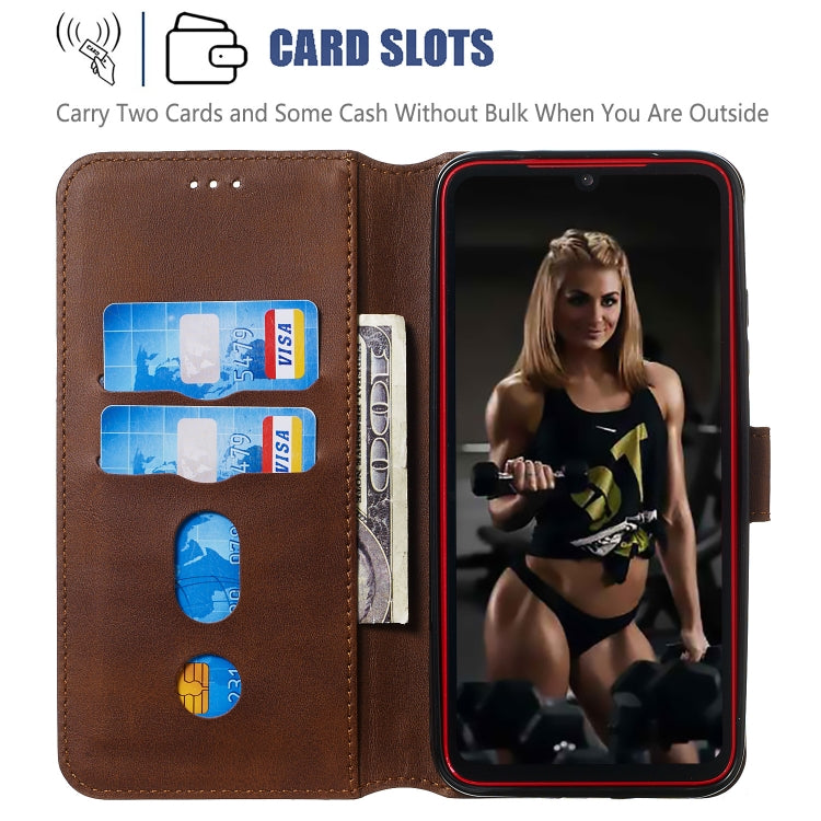 For Xiaomi Redmi 7 / Y3 Solid Color Buckle Horizontal Flip Leather Case with Wallet & Holder & Card Slots