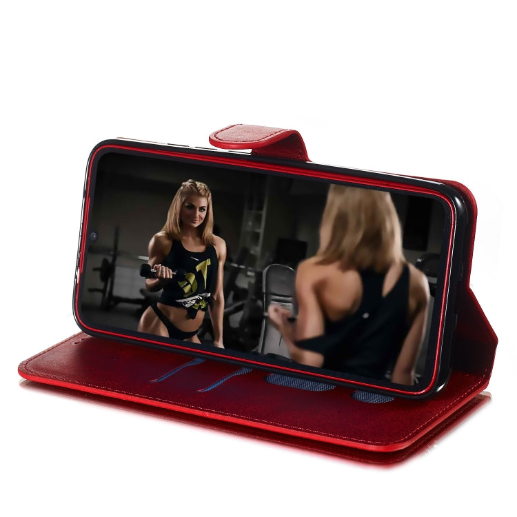 For Xiaomi Redmi 7 / Y3 Solid Color Buckle Horizontal Flip Leather Case with Wallet & Holder & Card Slots