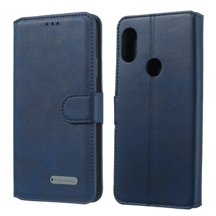 For Xiaomi Redmi Note 6 Pro Solid Color Buckle Horizontal Flip Leather Case with Wallet & Holder & Card Slots