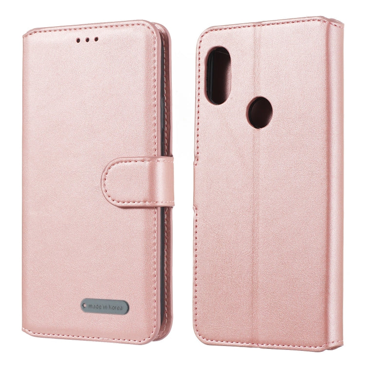 For Xiaomi Redmi Note 6 Pro Solid Color Buckle Horizontal Flip Leather Case with Wallet & Holder & Card Slots