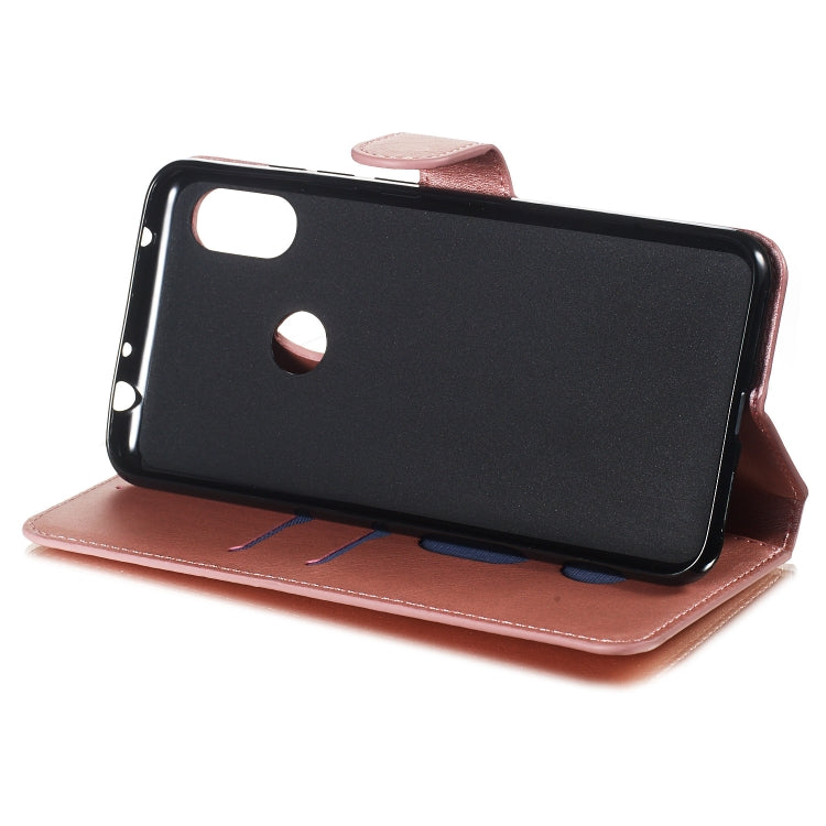For Xiaomi Redmi Note 6 Pro Solid Color Buckle Horizontal Flip Leather Case with Wallet & Holder & Card Slots