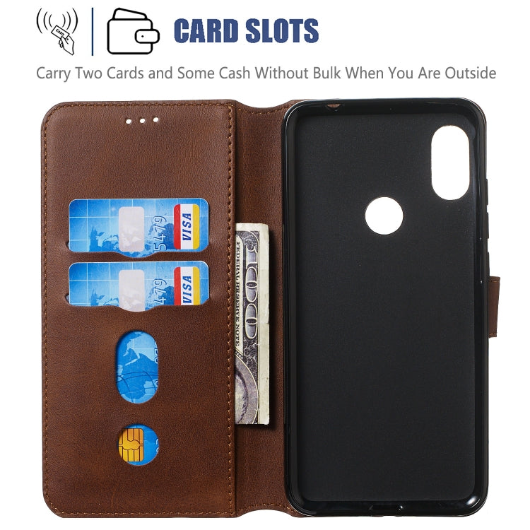 For Xiaomi Redmi Note 6 Pro Solid Color Buckle Horizontal Flip Leather Case with Wallet & Holder & Card Slots
