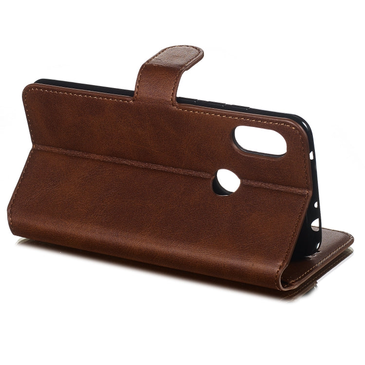 For Xiaomi Redmi Note 6 Pro Solid Color Buckle Horizontal Flip Leather Case with Wallet & Holder & Card Slots