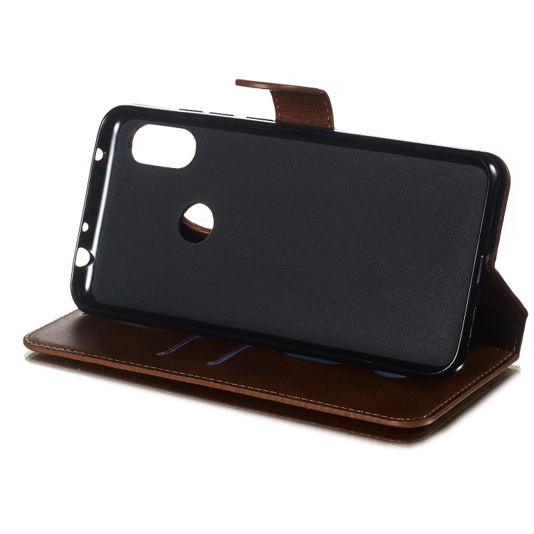 For Xiaomi Redmi Note 6 Pro Solid Color Buckle Horizontal Flip Leather Case with Wallet & Holder & Card Slots