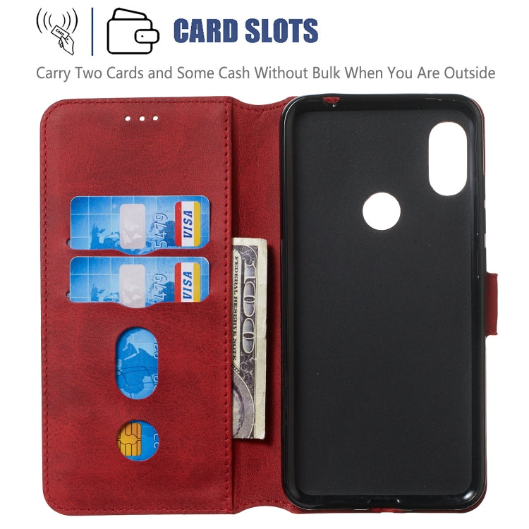 For Xiaomi Redmi Note 6 Pro Solid Color Buckle Horizontal Flip Leather Case with Wallet & Holder & Card Slots