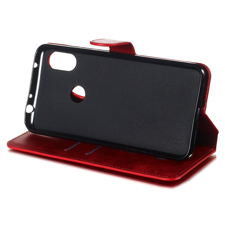 For Xiaomi Redmi Note 6 Pro Solid Color Buckle Horizontal Flip Leather Case with Wallet & Holder & Card Slots