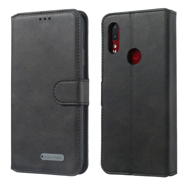 For Xiaomi Redmi Note 7/ Note 7 Pro Solid Color Buckle Horizontal Flip Leather Case with Wallet & Holder & Card Slots