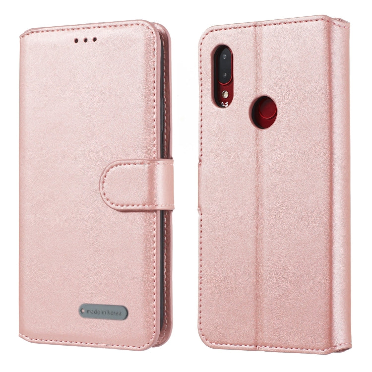 For Xiaomi Redmi Note 7/ Note 7 Pro Solid Color Buckle Horizontal Flip Leather Case with Wallet & Holder & Card Slots