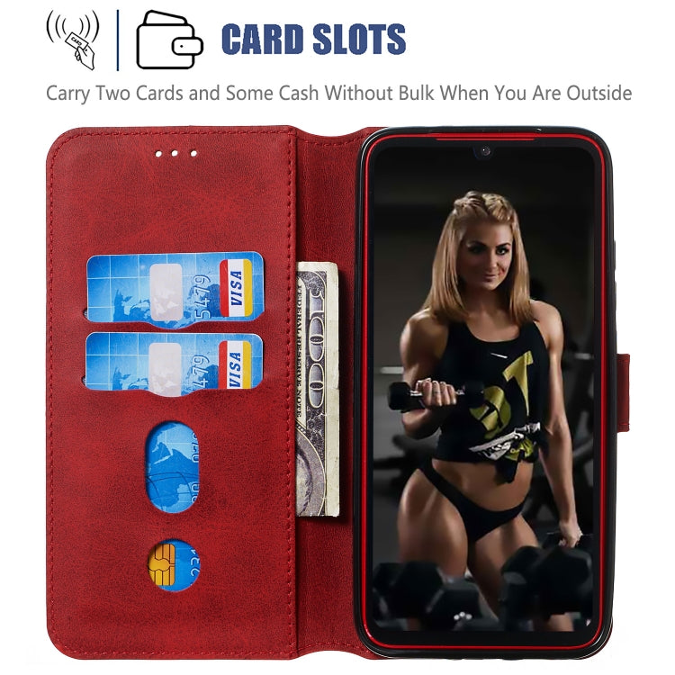 For Xiaomi Redmi Note 7/ Note 7 Pro Solid Color Buckle Horizontal Flip Leather Case with Wallet & Holder & Card Slots