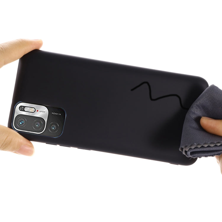 For Xiaomi Redmi Note 10 5G Pure Color Liquid Silicone Shockproof Full Coverage Case