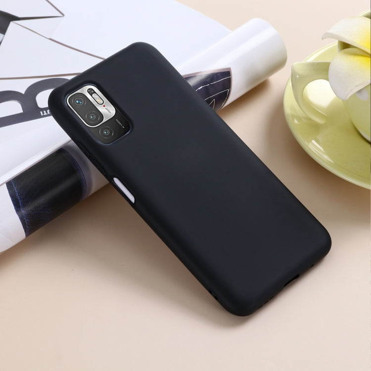 For Xiaomi Redmi Note 10 5G Pure Color Liquid Silicone Shockproof Full Coverage Case