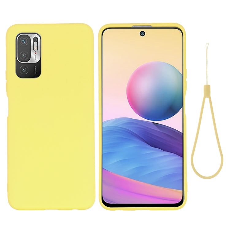 For Xiaomi Redmi Note 10 5G Pure Color Liquid Silicone Shockproof Full Coverage Case