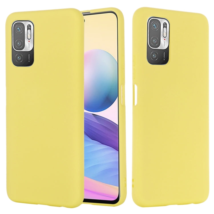For Xiaomi Redmi Note 10 5G Pure Color Liquid Silicone Shockproof Full Coverage Case