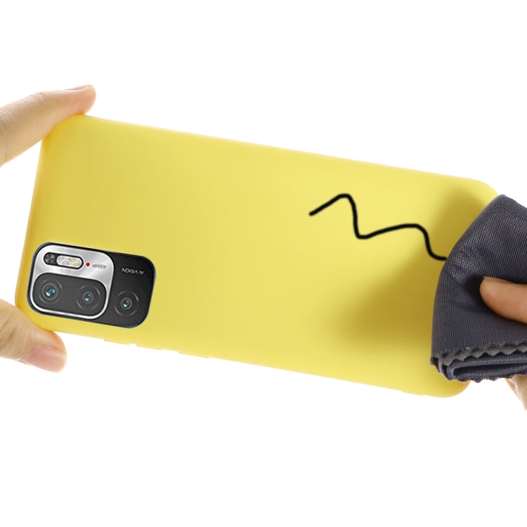 For Xiaomi Redmi Note 10 5G Pure Color Liquid Silicone Shockproof Full Coverage Case