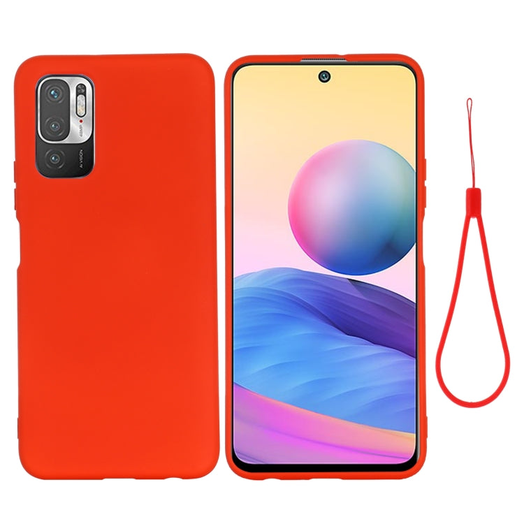 For Xiaomi Redmi Note 10 5G Pure Color Liquid Silicone Shockproof Full Coverage Case