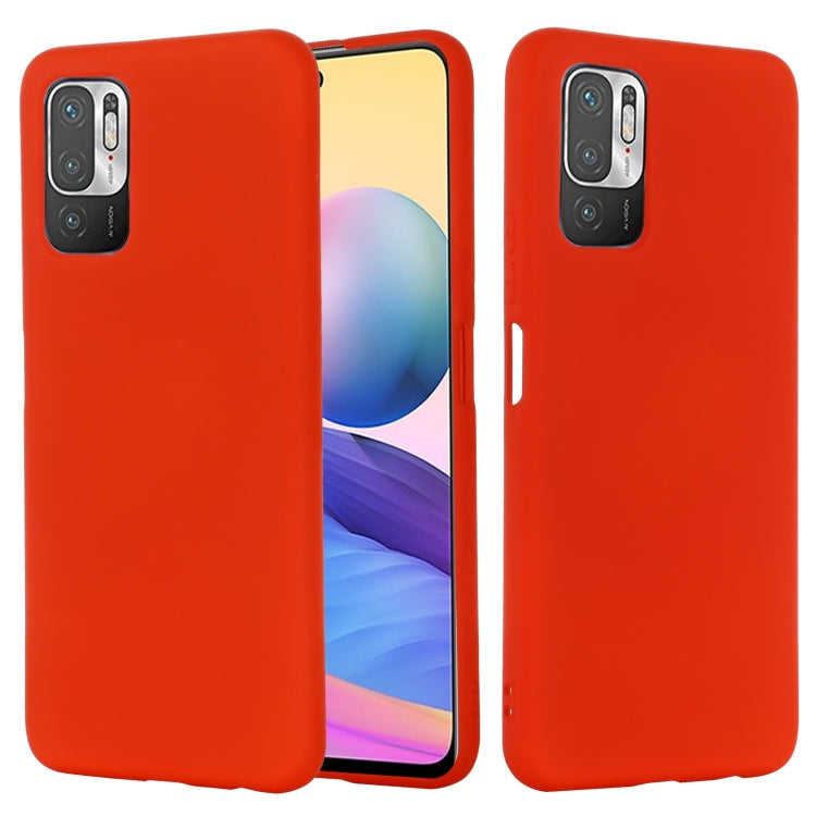 For Xiaomi Redmi Note 10 5G Pure Color Liquid Silicone Shockproof Full Coverage Case