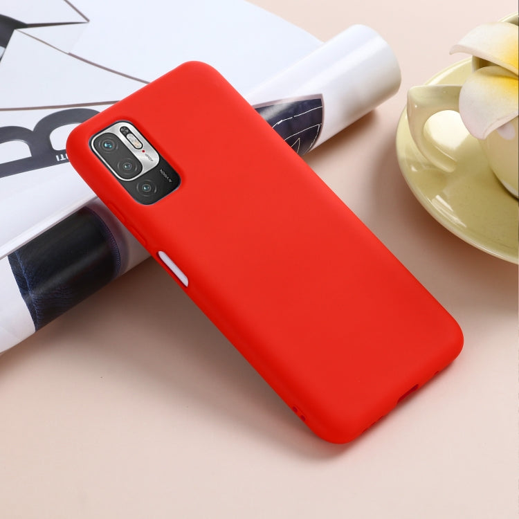 For Xiaomi Redmi Note 10 5G Pure Color Liquid Silicone Shockproof Full Coverage Case