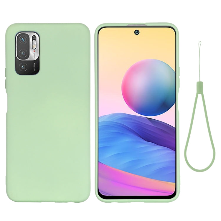 For Xiaomi Redmi Note 10 5G Pure Color Liquid Silicone Shockproof Full Coverage Case