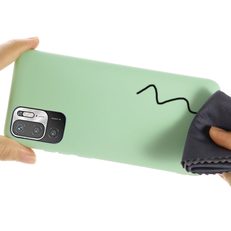 For Xiaomi Redmi Note 10 5G Pure Color Liquid Silicone Shockproof Full Coverage Case