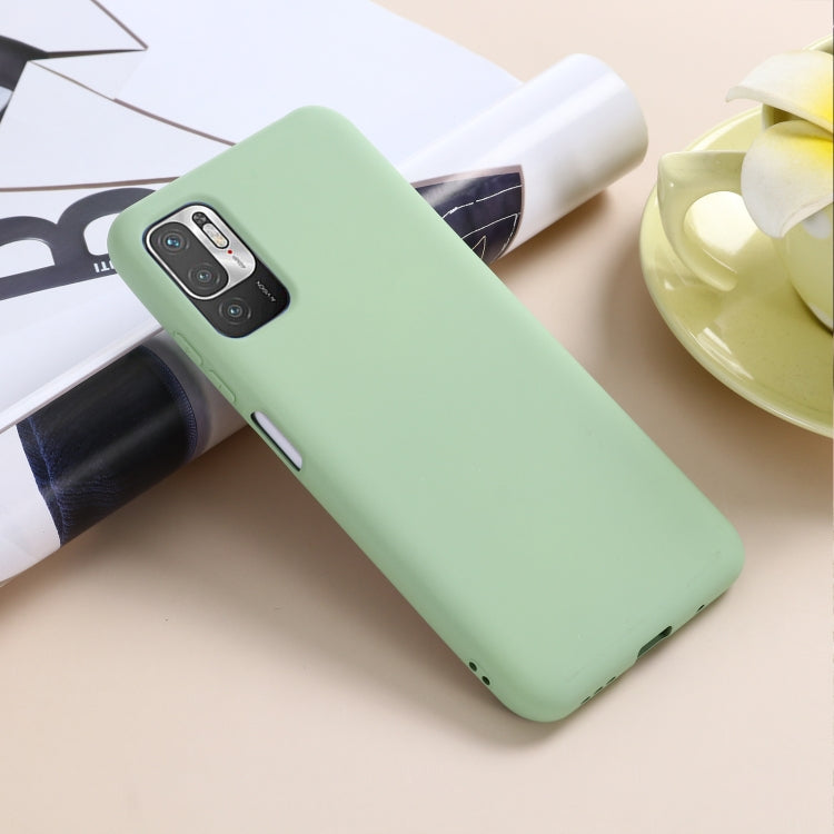 For Xiaomi Redmi Note 10 5G Pure Color Liquid Silicone Shockproof Full Coverage Case